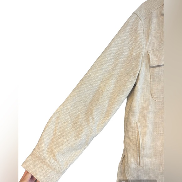 Banana Republic Long Line Oversized Boxy Shacket Tan SzM Fall - Picture 6 of 14